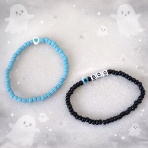 Spooky Cutie “BOO” Bracelet Set 👻 | Ghost Aesthetic | Matching Beaded Bracelets
